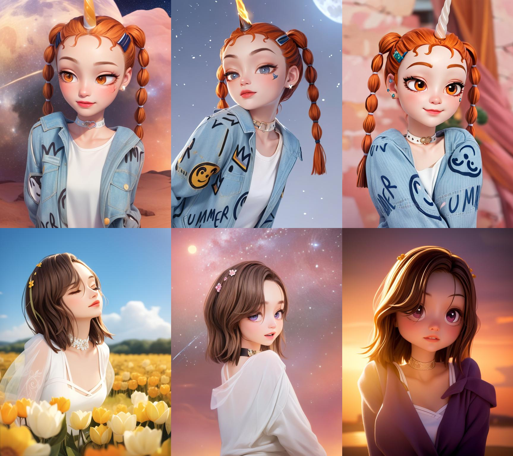 AI avatar profile images generated by our pipeline